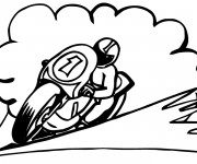 Coloriage Pilote et moto sport