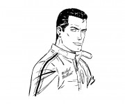 Coloriage Portrait de pilote