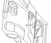 Coloriage Une voiture de course