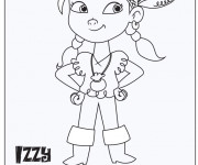 Coloriage Belle fille Pirate