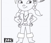 Coloriage Belle fille Pirate