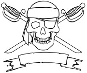 Coloriage Drapeau des pirates