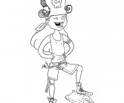 Coloriage Enfant Pirate humour
