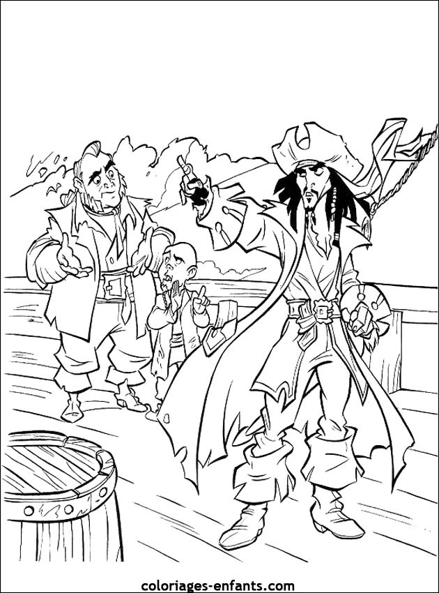 Coloriage et dessins gratuits Jack le pirate et ses amis à imprimer
