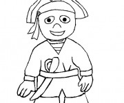 Coloriage Jeune Pirate