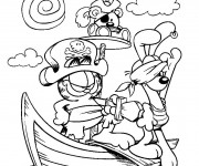 Coloriage et dessins gratuit Les animaux pirates à imprimer