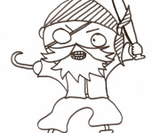 Coloriage Pirate dessin simple