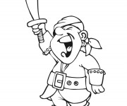 Coloriage Pirate en ligne dessin