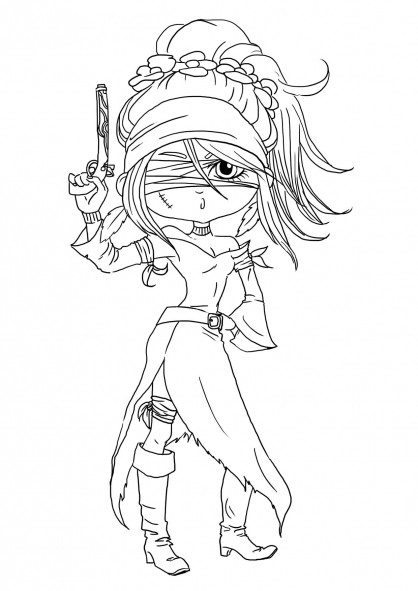 Coloriage Pirate Fille A Imprimer