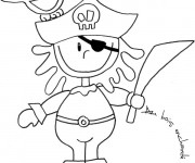 Coloriage Pirate humoristique