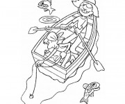 Coloriage Pirate p&ecirc;cheur