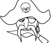 Coloriage et dessins gratuit Pirate tête à imprimer