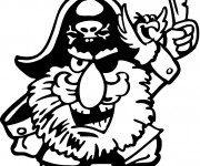 Coloriage Pirates avec le pied coup&eacute;