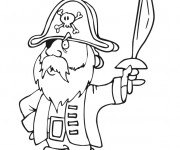Coloriage Un vrai Pirate