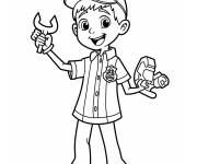 Coloriage Bob le plombier, dessin anim&eacute;