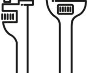 Coloriage et dessins gratuit Cl&eacute; de pipe de plombier à imprimer