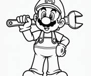 Coloriage Le plombier Mario