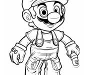 Coloriage Mario Plombier facile