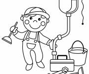 Coloriage Petit Plombier