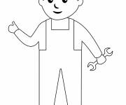 Coloriage Petit Plombier facile