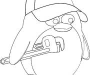 Coloriage Pingouin Plombier