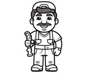 Coloriage Plombier cool