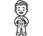 Coloriage Plombier en &eacute;moji