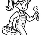 Coloriage Plombi&egrave;re au travail