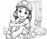 Coloriage Plombi&egrave;re et les travaux de r&eacute;paration