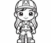Coloriage Plombi&egrave;re mignonne