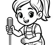 Coloriage Plombi&egrave;re qui fixe une pi&egrave;ce