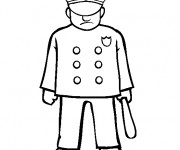 Coloriage Ancien uniforme de policier américain