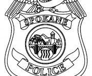 Coloriage Badge de police