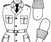 Coloriage Signe de police pour diriger la circulation