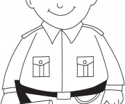 Coloriage Un jeune policier