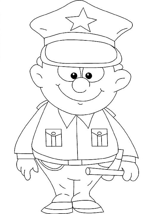 Coloriage et dessins gratuits Un officier américain sourit à imprimer