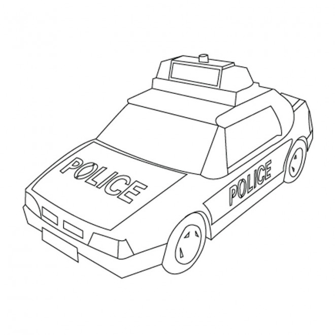 Coloriage Une Voiture De Police Dessin Gratuit à Imprimer