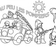 Coloriage Au feu les Pompiers