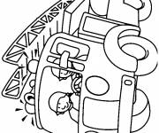 Coloriage et dessins gratuit camion pompiers maternelle à imprimer