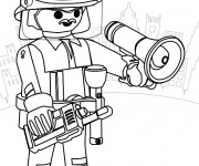 Coloriage Lego Pompier