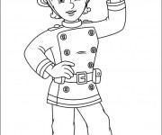 Coloriage Pompier Femme