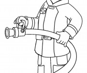 Coloriage Pompier stylis&eacute;