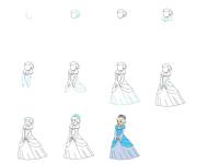 Coloriage Apprendre &agrave; dessiner une reine charmante