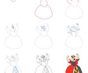 Coloriage Apprendre &agrave; dessiner une reine en col&egrave;re
