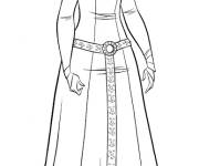 Coloriage Belle reine de cartoon