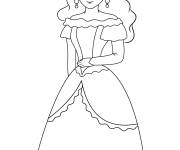 Coloriage Belle reine facilement dessin&eacute;e