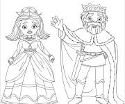 Coloriage Coloriage de Reine et roi
