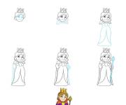 Coloriage Colorie et dessiner la reine