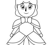 Coloriage Croquis d'une reine mignonne