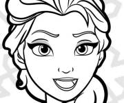 Coloriage Elsa reine des neige stylis&eacute;e